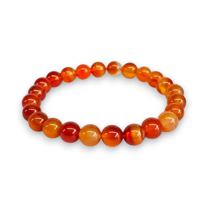Močne Kristalne Zapestnice – Roževec, Mahovni Ahat, Karneol (8 mm)