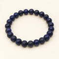 Zapestnica Lapis Lazuli 8mm nošena na zapestju