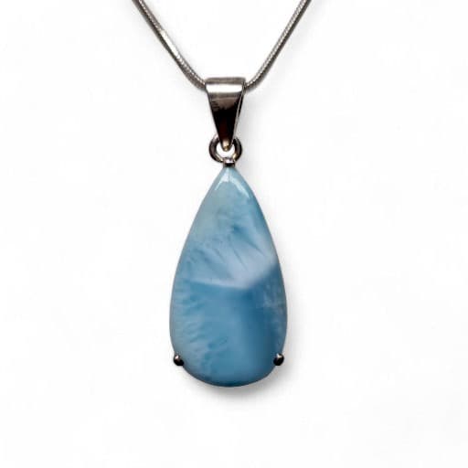 Larimar-obesek v srebru